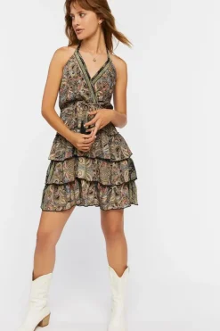 Paisley Halter Mini Dress
