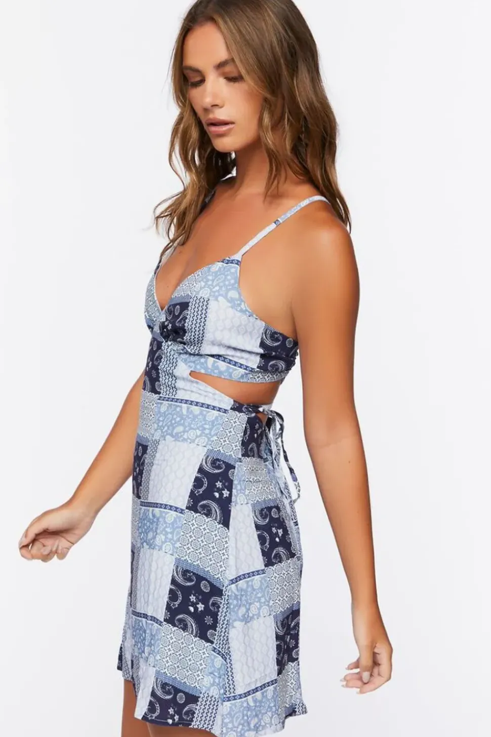 Paisley Patchwork Cami Mini Dress