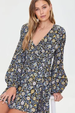 Paisley Print Fit & Flare Dress