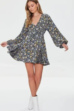 Paisley Print Fit & Flare Dress