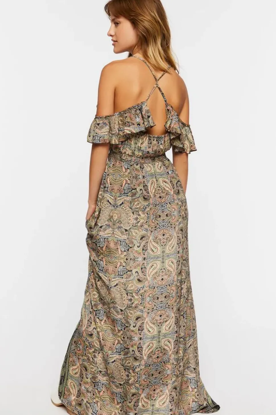 Paisley Print Maxi Dress