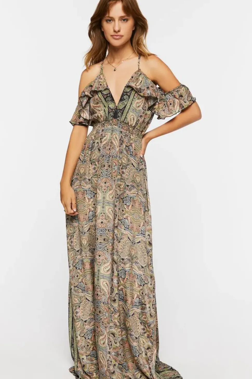 Paisley Print Maxi Dress