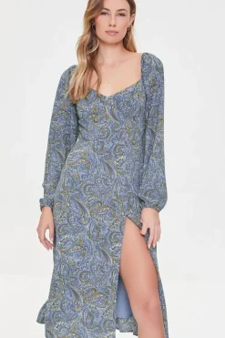 Paisley Print Midi Dress