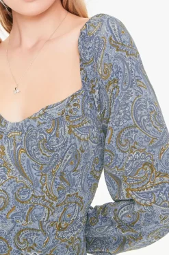 Paisley Print Midi Dress