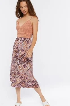 Paisley Print Midi Dress