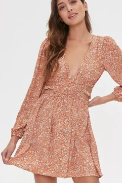 Paisley Print Mini Dress
