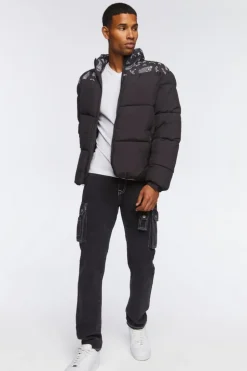 Paisley Print Puffer Jacket