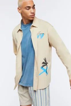 Palm Tree Print Graphic Shirt