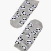 Panda Print Ankle Socks