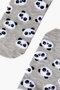 Panda Print Ankle Socks
