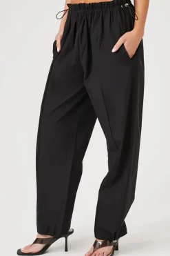 Paperbag Drawstring-Hem Joggers