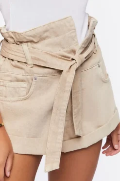 Paperbag High-Rise Shorts