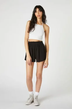 Paperbag High-Rise Shorts