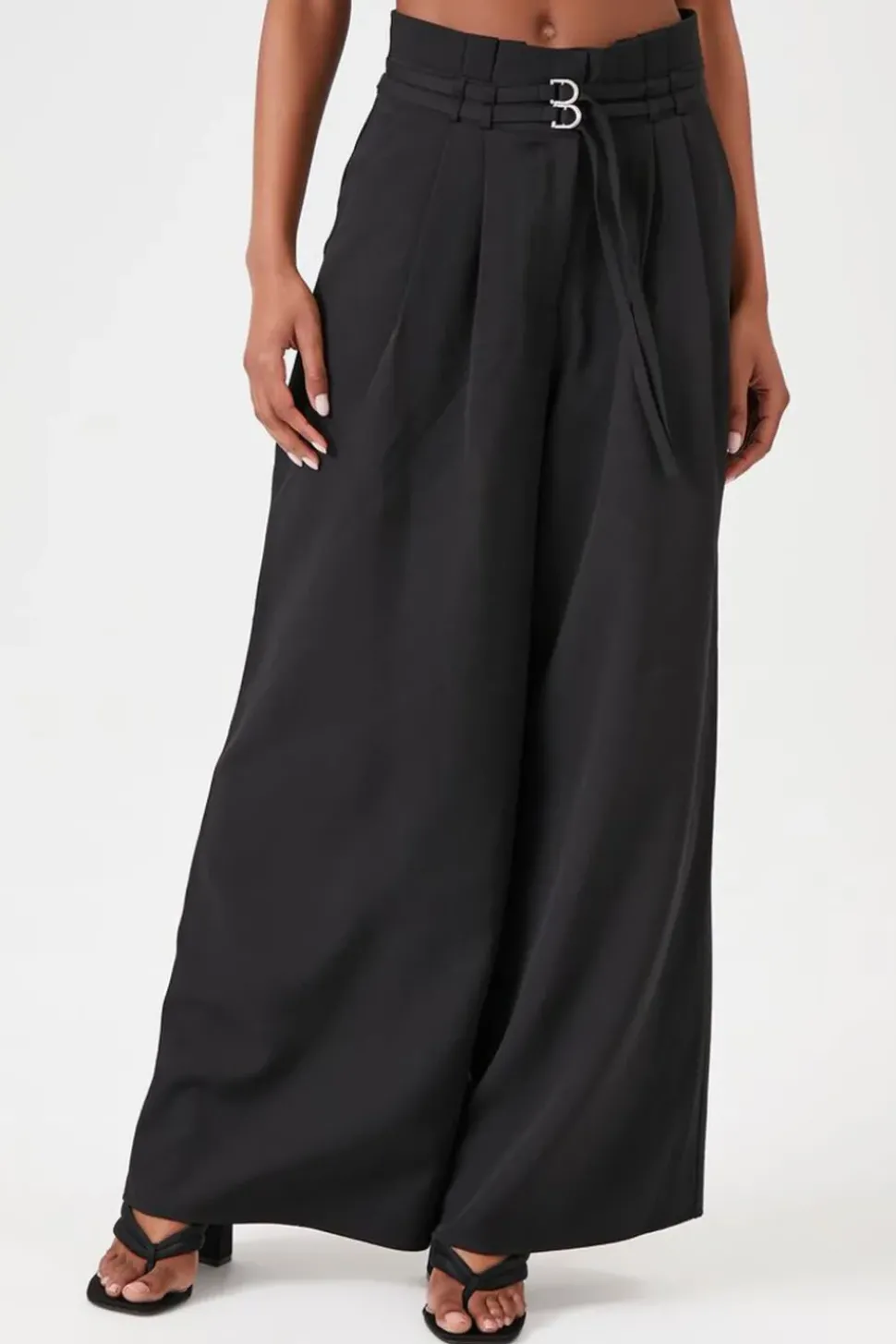 Paperbag Wide-Leg Pants