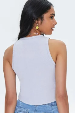 Paradise Found Graphic Cutout Crop Top