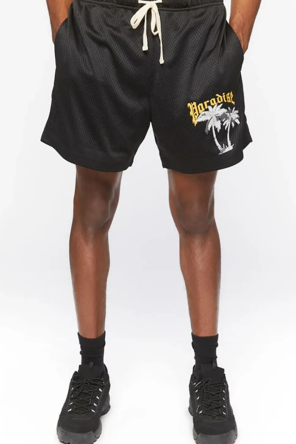 Paradise Graphic Drawstring Shorts