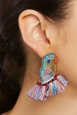 Parakeet Tassel Drop Earrings