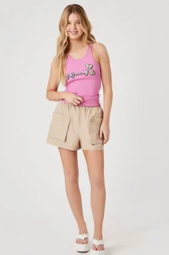 Patch-Pocket Pull-On Shorts