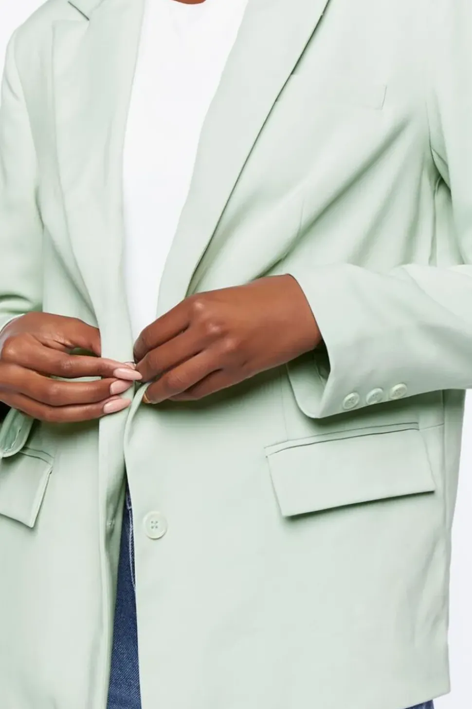 Peak Lapel Single-Breasted Blazer