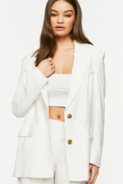 Peak Lapel Single-Breasted Blazer