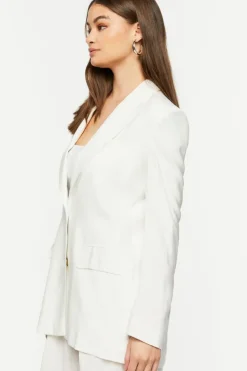 Peak Lapel Single-Breasted Blazer