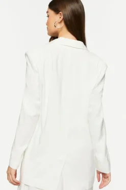 Peak Lapel Single-Breasted Blazer