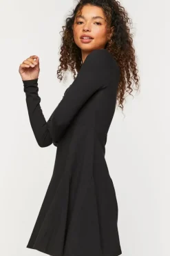 Picot-Trim Skater Mini Dress