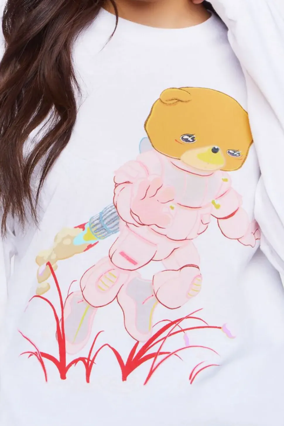 Pink Planet Long-Sleeve Graphic Tee