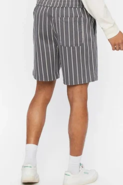 Pinstriped Drawstring Shorts