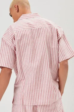 Pinstriped Linen-Blend Shirt