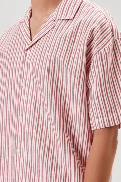 Pinstriped Linen-Blend Shirt