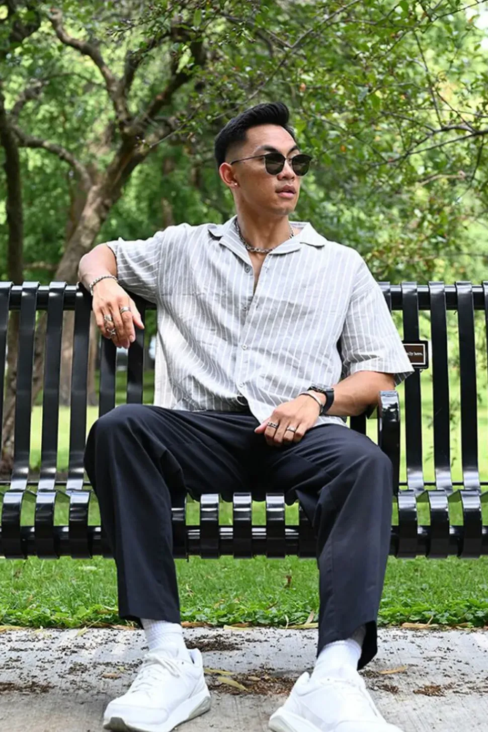 Pinstriped Linen-Blend Shirt