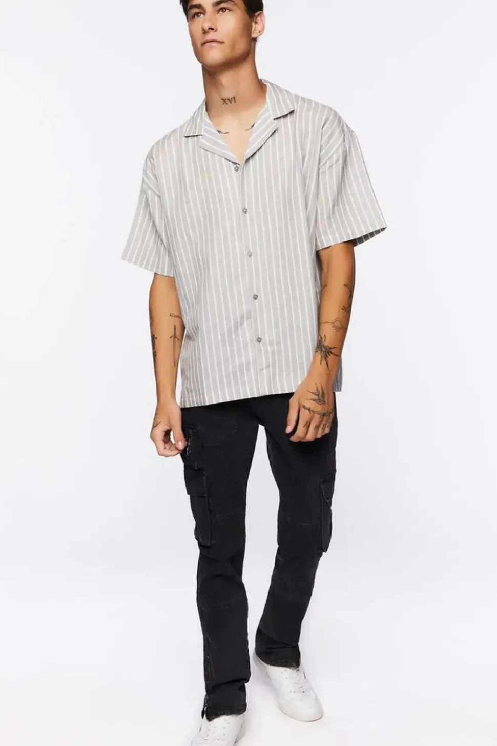 Pinstriped Linen-Blend Shirt