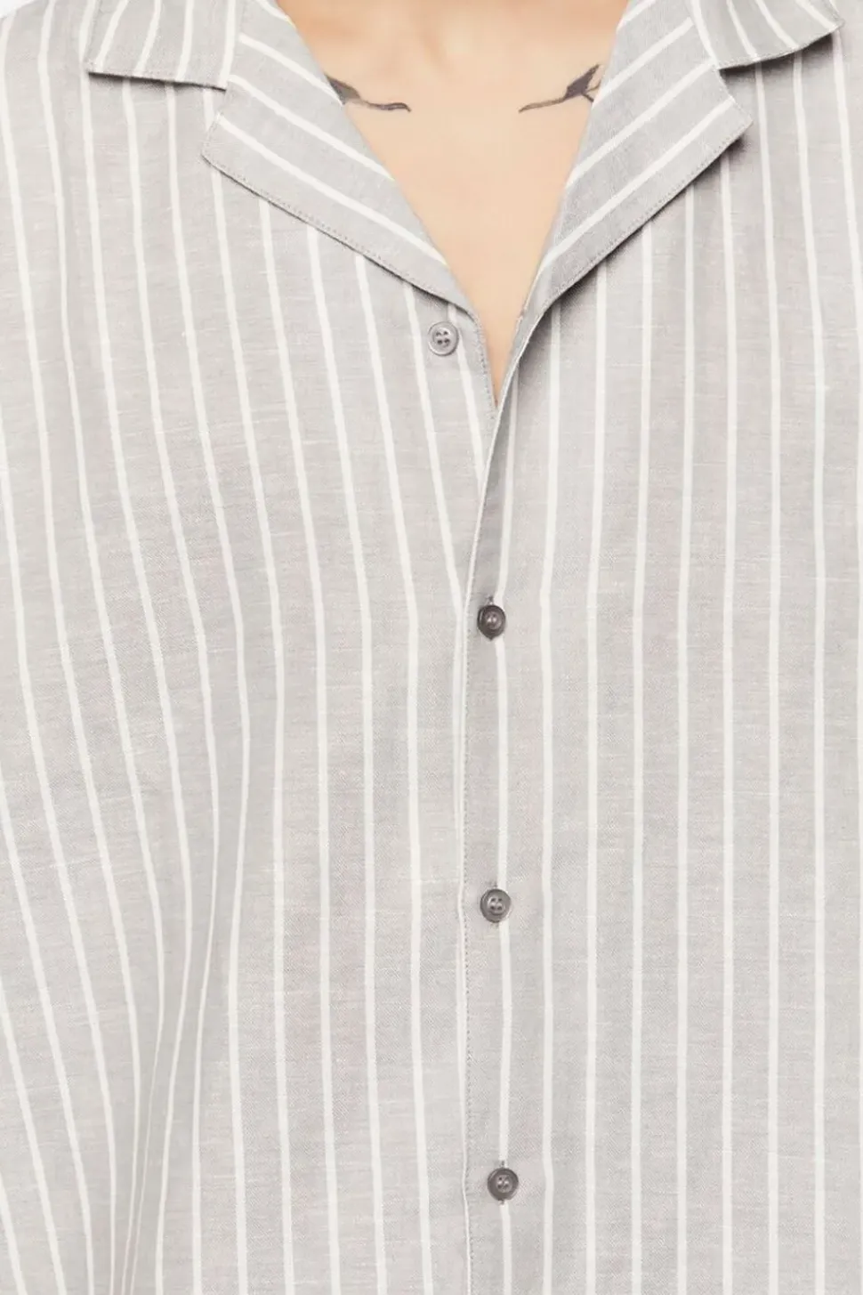 Pinstriped Linen-Blend Shirt