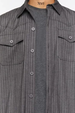 Pinstriped Long-Sleeve Shirt