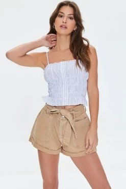 Pinstriped Ruffled Cami