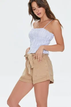 Pinstriped Ruffled Cami
