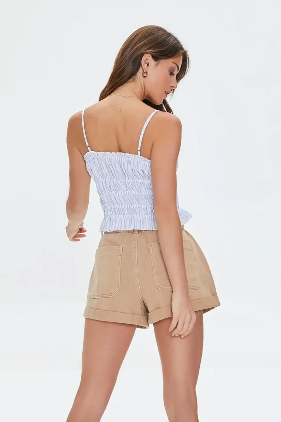 Pinstriped Ruffled Cami