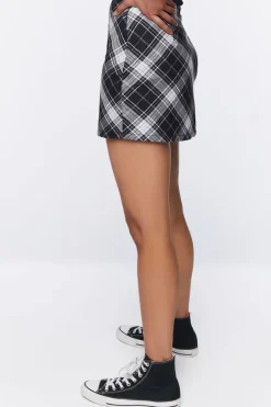 Plaid A-Line Mini Skirt