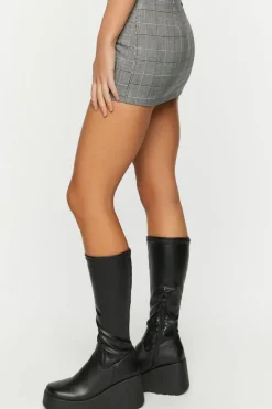 Plaid A-Line Mini Skirt