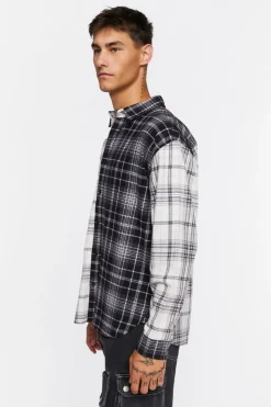 Plaid Button-Front Shirt