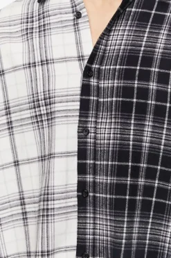 Plaid Button-Front Shirt