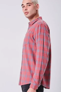 Plaid Button-Front Shirt