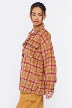 Plaid Button-Up Shacket