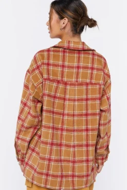 Plaid Button-Up Shacket