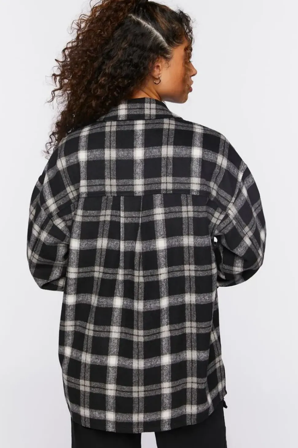 Plaid Button-Up Shacket
