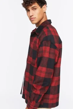 Plaid Button-Up Shirt