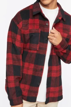Plaid Button-Up Shirt