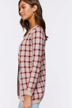 Plaid Cami & Cardigan Sweater Set
