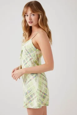 Plaid Cami Slip Dress